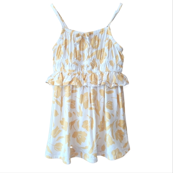 Old Navy Baby Dress gold floral with ruffles size 12-18 months - Picture 1 of 7